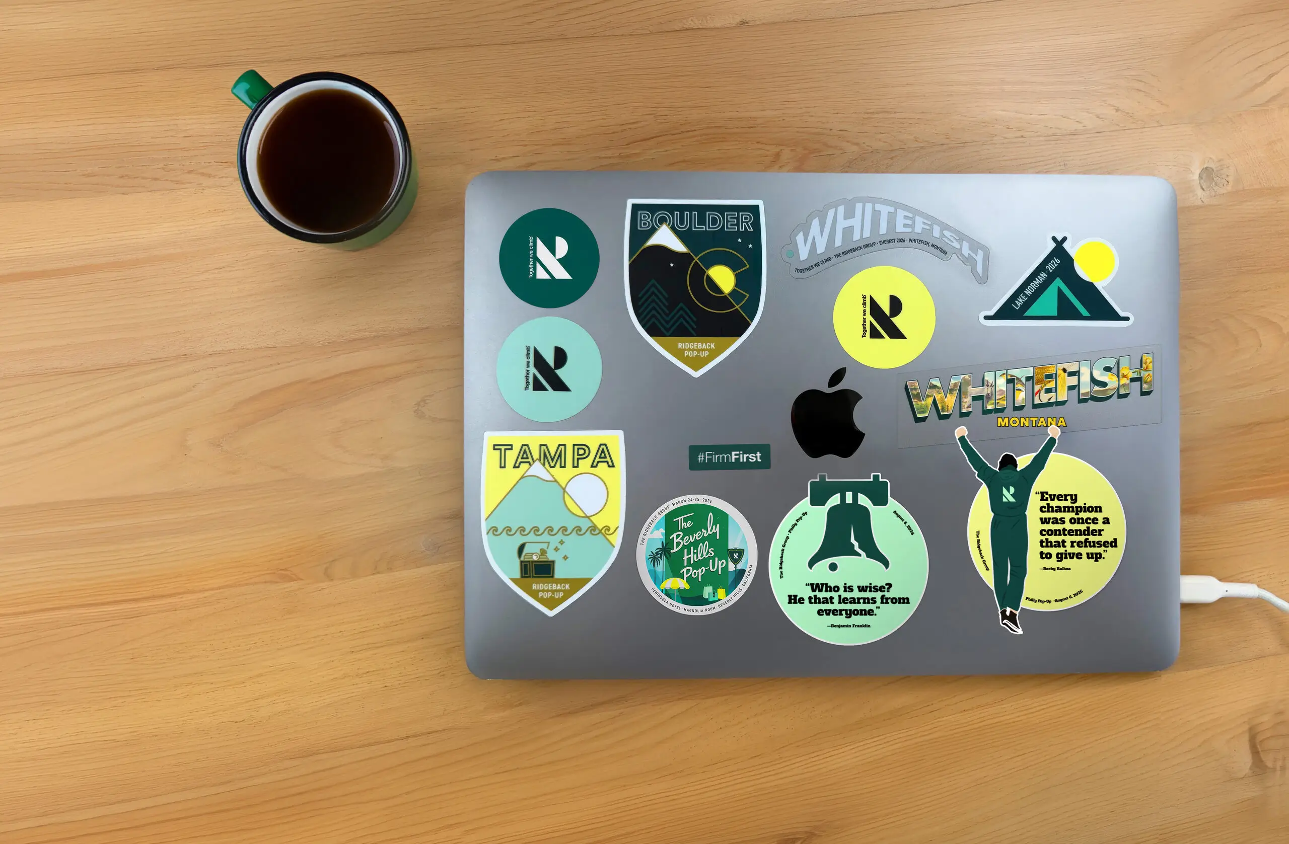 Ridgeback stickers on laptop